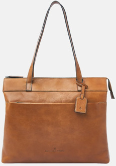 Lia Single zip Heritage laptoptas 15.6 inch light brown Bruin - No Size