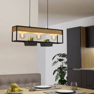 Libertad 1 Hanglamp - E27 - 76 cm - Zwart|Bruin