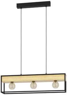 Libertad 1 Hanglamp - E27 - 76 cm - Zwart|Bruin