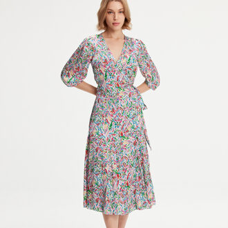 Liberty print wrap jurk Veelkleurig