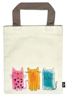 Libri_x shopper katten 20x25 cm Bruin