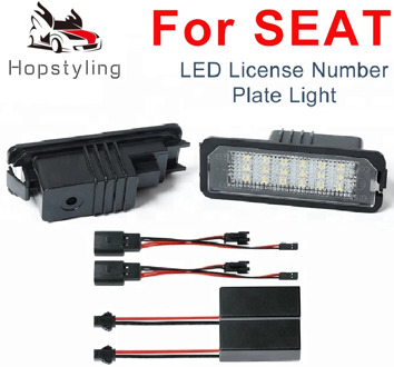 License Plate Lights 18SMD LED Number Lamps For SEAT Altea XL Exeo 3R2 3R5 Ibiza MK4 MK5 Leon MK2 MK3 Toledo MK4 For Skoda Super