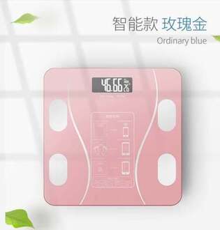 Lichaamsgewicht Bmi Schaal Balance Smart Elektronische Weegschaal Bad Weegschalen Huishoudelijke Led Digitale Weegschaal roze