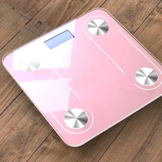 Lichaamsvet Schaal Batterij Aangedreven Smart Bluetooth Draadloze Digitale Badkamer Gewicht Bmi Schaal Body Samenstelling Monitor Analyzer roos goud