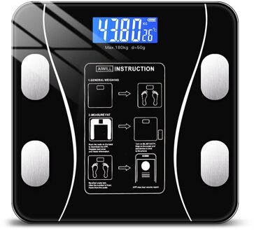 Lichaamsvet Schaal Slimme Draadloze Digitale Badkamer Weegschaal Lichaamssamenstelling Analyzer Lcd Display Met Smartphone App Bluetooth