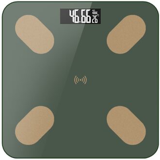 Lichaamsvet Schaal Slimme Draadloze Digitale Badkamer Weegschaal Lichaamssamenstelling Analyzer Met Smartphone App Bluetooth Android Ios groen