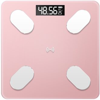 Lichaamsvet Schaal Slimme Draadloze Digitale Badkamer Weegschaal Lichaamssamenstelling Analyzer Met Smartphone App Bluetooth Android Ios Roze