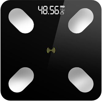 Lichaamsvet Schaal Slimme Draadloze Digitale Badkamer Weegschaal Lichaamssamenstelling Analyzer Met Smartphone App Bluetooth Android Ios zwart