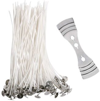 Licht 100 Stuk Katoen Kaars Lont 10Cm Pre-Waxed Voor Kaars Maken, kaars Diy Lamp Verjaardag Feestartikelen Katoen Kaarsenlont