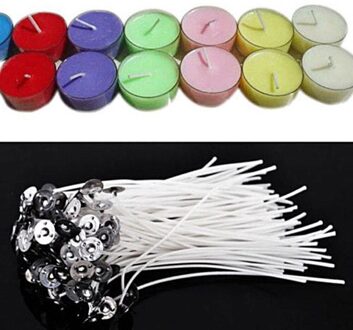 Licht 100 Stuk Katoen Kaars Lont 10Cm Pre-Waxed Voor Kaars Maken, kaars Diy Voor Thuisgebruik Producten Droshipping 120mm