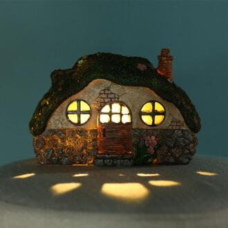Licht-gecontroleerde Inductie LED Solar Light Fairy Huis Anti-corrosie Gazon Lamp Voor Outdoor Tuin Decor