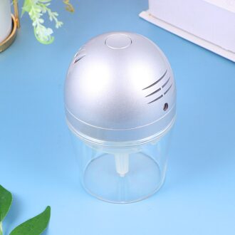 Licht Geel Mini Luchtreiniger Usb Deodorant Verwijderen Apparaat Aroma Diffuser Met Led Licht Voor Auto Gebruik zilver