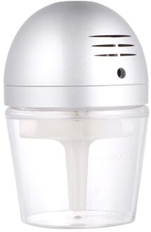 Licht Geel Mini Luchtreiniger Usb Deodorant Verwijderen Apparaat Aroma Diffuser Met Led Licht Voor Auto Gebruik zilver