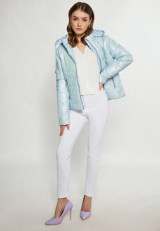 licht gewatteerd jack Dames lichtblauw - maat L