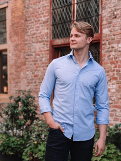 Licht knitted shirt Blauw - 43 (XL)