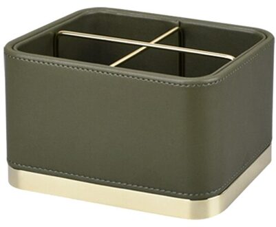 Licht Luxe Lederen Opbergdoos Desktop Veranda Compartiment Lederen Lade Sleutel Puin Sorteren Box gree-S