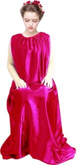 Licht Roze Big Size Stoom Gown Yoni Dampende Jurk Goud Kleur Yoni Detox Gown Ademend Stoom Zijde Stof heet roze