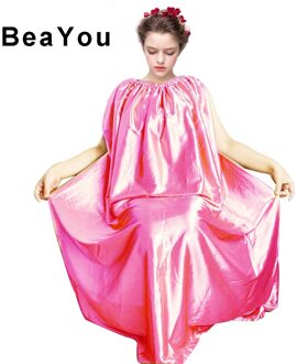 Licht Roze Big Size Stoom Gown Yoni Dampende Jurk Goud Kleur Yoni Detox Gown Ademend Stoom Zijde Stof