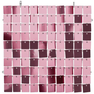 Licht Roze Paillettenpaneel Backdrop Vierkant (30x30 cm)