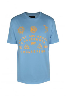 Lichtblauw Grafisch Print T-shirt Amiri , Blue , Heren - Xl,L