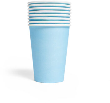 Lichtblauwe Bekers Karton (8st)