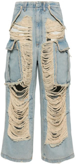 Lichtblauwe Denim Jeans met Gescheurde Details Darkpark , Blue , Dames - W26