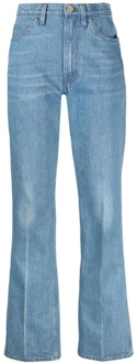 Lichtblauwe Flared Denim Jeans Frame , Blue , Dames - W28