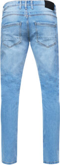Lichtblauwe gebruikte jeansbroek "MELVIN" Slim Fit katoen-stretch