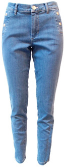 Lichtblauwe Slim-fit Jeans voor Dames 2-Biz , Multicolor , Dames - 2Xl,Xl,L,M,S,Xs,3Xl