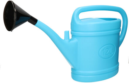 Lichtblauwe tuin planten gieter met broeskop 12 liter - Gieters