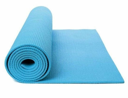 Lichtblauwe yogamat/sportmat 180 x 60 cm