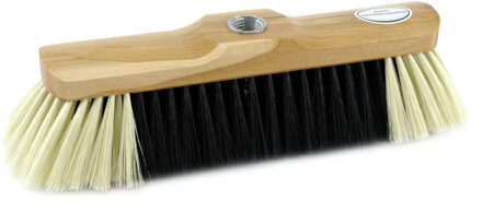 Lichtbruine zachte binnen bezemkop met synthetische haren 34 cm