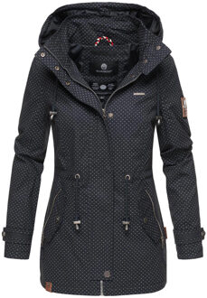 lichte dames tussenjas met afneembare capuchon Blauw