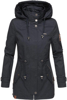 lichte dames tussenjas met afneembare capuchon Blauw