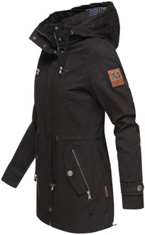 lichte dames tussenjas met afneembare capuchon - maat Zwart