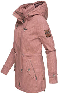 lichte dames tussenjas met afneembare capuchon Roze