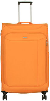 Lichte Gele Koffer 4 Wiel Bagage Reis Cabin TSA Zachte Tas Oranje