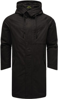lichte herenjas Yaroon van katoen met lange pasvorm - maat Zwart