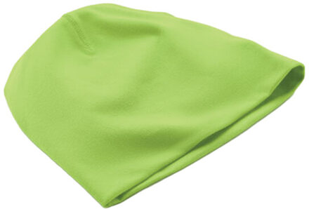 Lichte muts van katoenmix - maat One size Groen