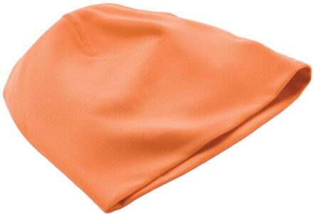 Lichte muts van katoenmix - maat One size Oranje