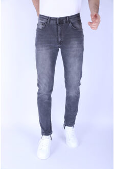 Lichte spijkerbroek volwassenen regular fit stretch dp54 - maat 31 Grijs