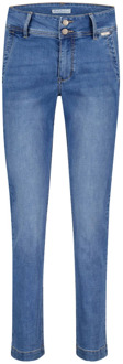 Lichte Stenen Slim-fit Jeans Red Button , Blue , Dames - 2Xl,Xl,L,M,S,3Xl