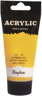 Lichtgele acrylverf/hobbyverf op waterbasis 75 ml - Hobbyverf Geel