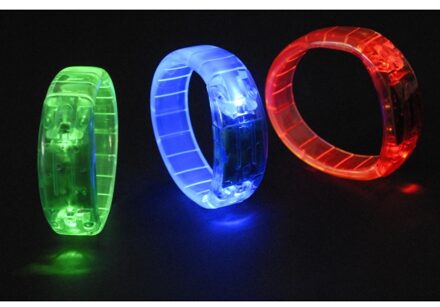 Lichtgevende armband - blauw - LED lichtjes - armbandje met verlichting Blauw;;;