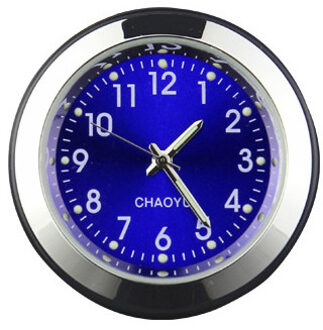 Lichtgevende Auto Gauge Klok Mini Auto Air Vent Waterdichte Quartz Klok Met Clip Luchtuitlaat Horloge Klok Voor Styling Auto accessoires Clock blauw