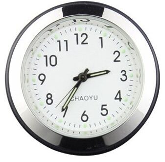Lichtgevende Auto Gauge Klok Mini Auto Air Vent Waterdichte Quartz Klok Met Clip Luchtuitlaat Horloge Klok Voor Styling Auto accessoires Clock wit