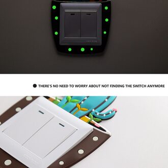Lichtgevende Cactus Schakelaar Sticker Creatieve Schakelaar Deksel Socket Muursticker Schakelaar Decoratieve Lichtgevende Sticker45 #