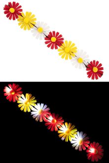 Lichtgevende Hippie Hoofdband Bloemen Multikleur - Print
