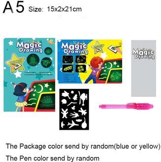 Lichtgevende Licht Tekentafel Graffiti Doodle Tekening Tablet Magic Board Tekenen met Licht Kids Schilderen Fun Educatief Speelgoed A5(15x2x21cm)