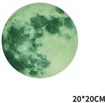 Lichtgevende Maan En Sterren Muurstickers Voor Kinderkamer Baby Nursery Home Decoration Muurstickers Slaapkamer Plafond Sterren 20cm maan